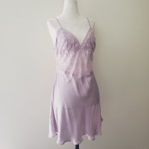 Free People Satin Lace Slip Dress